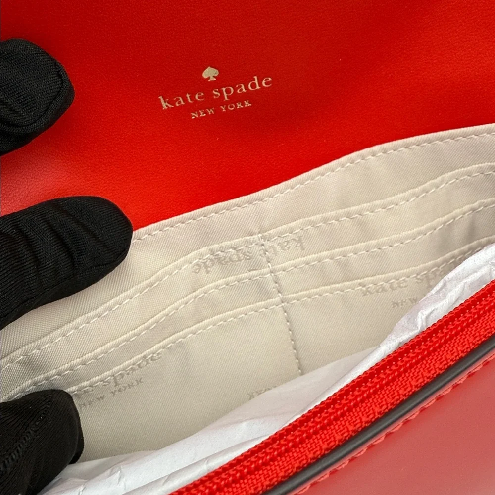 Kate Spade Bridget Patent Mini Crossbody KS Bright Red - Picture 8 of 16